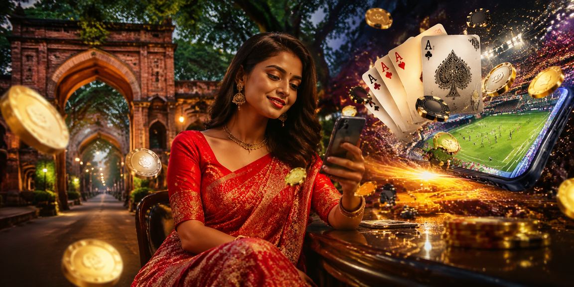 রাজশাহীতে পোকার গেমে অংশগ্রহণকারী খেলোয়াড় শাড়িতে